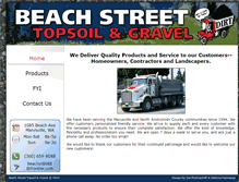 Tablet Screenshot of beachstreettopsoil.com